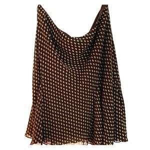 Chaps brown multi skirt